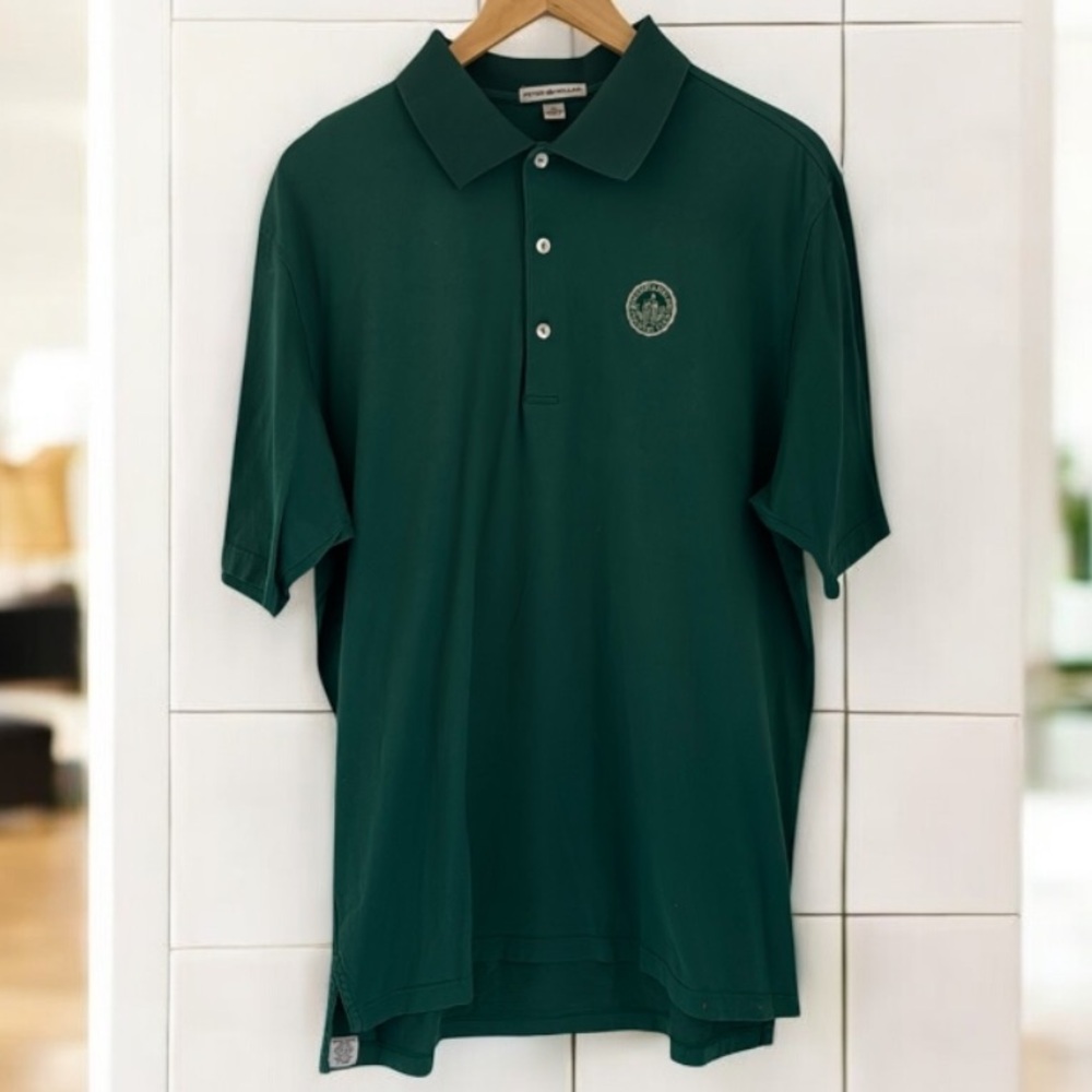 Peter Millar Olympia Fields Polo Short Men’s XL Country Club Golf Shirt Green